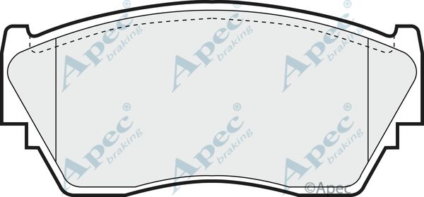 APEC BRAKING Комплект тормозных колодок, дисковый тормоз PAD782